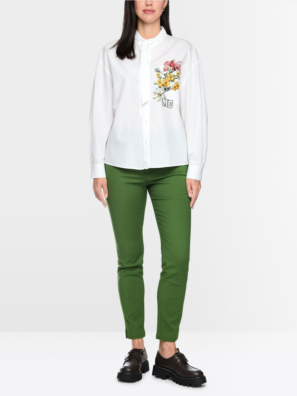 Crisp white blouse from Marc Cain Sports 