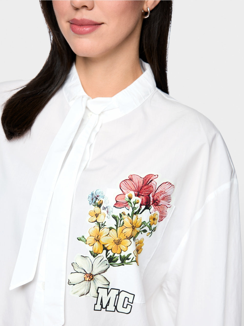 Marccain Sport Cotton Bow Blouse