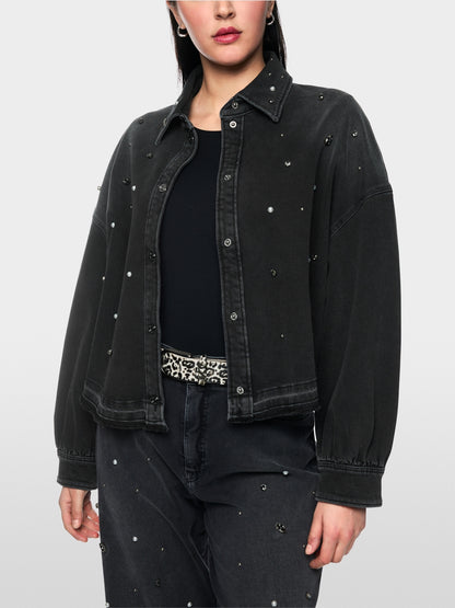Marccain Sport Denim Shirt with Gemstones