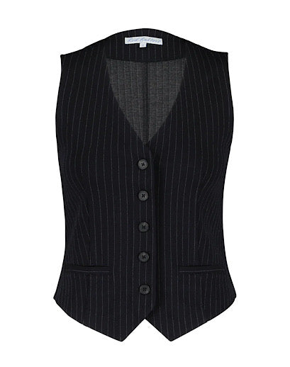 Red Button Punta Pinstripe Waistcoat
