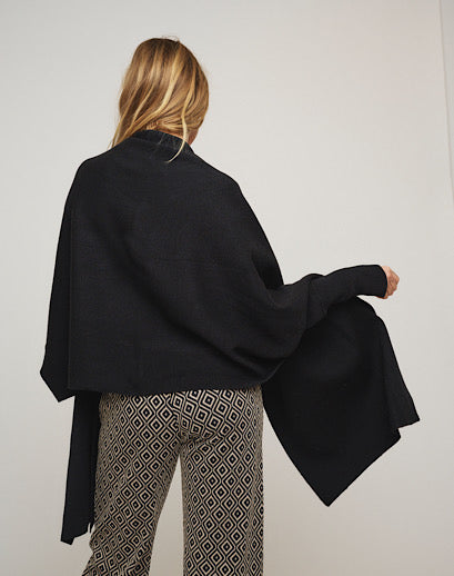 Rino And Pelle Scarf ribbed Poncho Amika