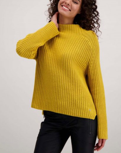 Monari Mustard Crew Neck Jumper