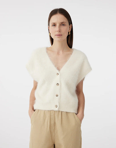 Knit Ted Constanze Cardigan - Off White