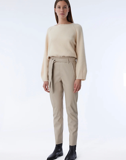 Knit Ted Francis Faux Leather Pants