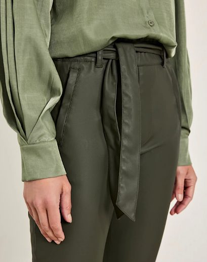 Knit Ted Francis Faux Leather Pants