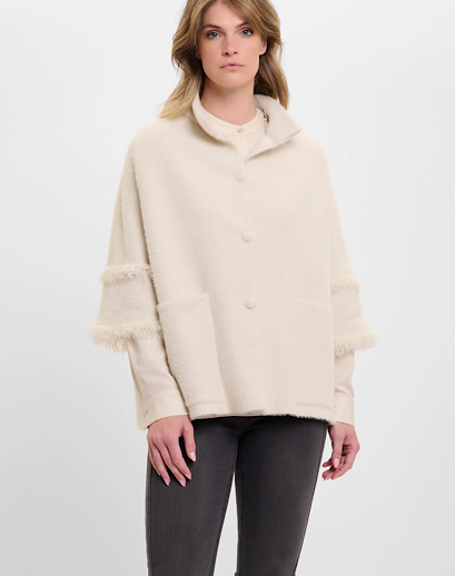 Rino And Pelle Cape with Fringe Detail Sabe Jacket