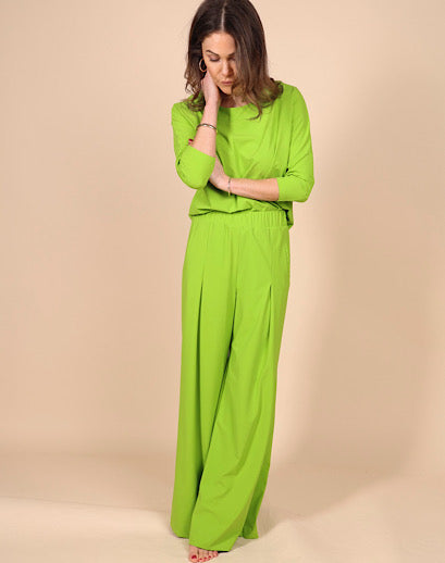 Yess Belgium Wide leg Travel Material Trousers