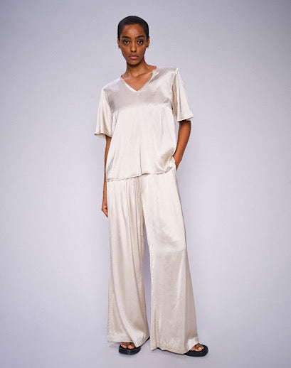 Mos Mosh V Neck Satin Blouse