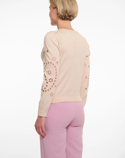 Rino And Pelle V Neck Jumper with Embroidery detail Belize