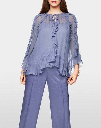 Marccain Boho-style Flounce Blouse