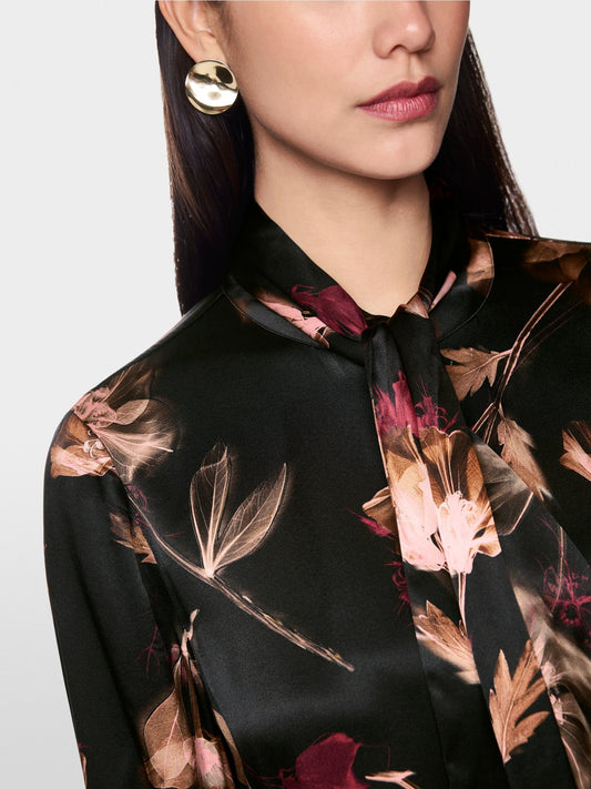 Marccain Turtleneck Blouse With Floral Print