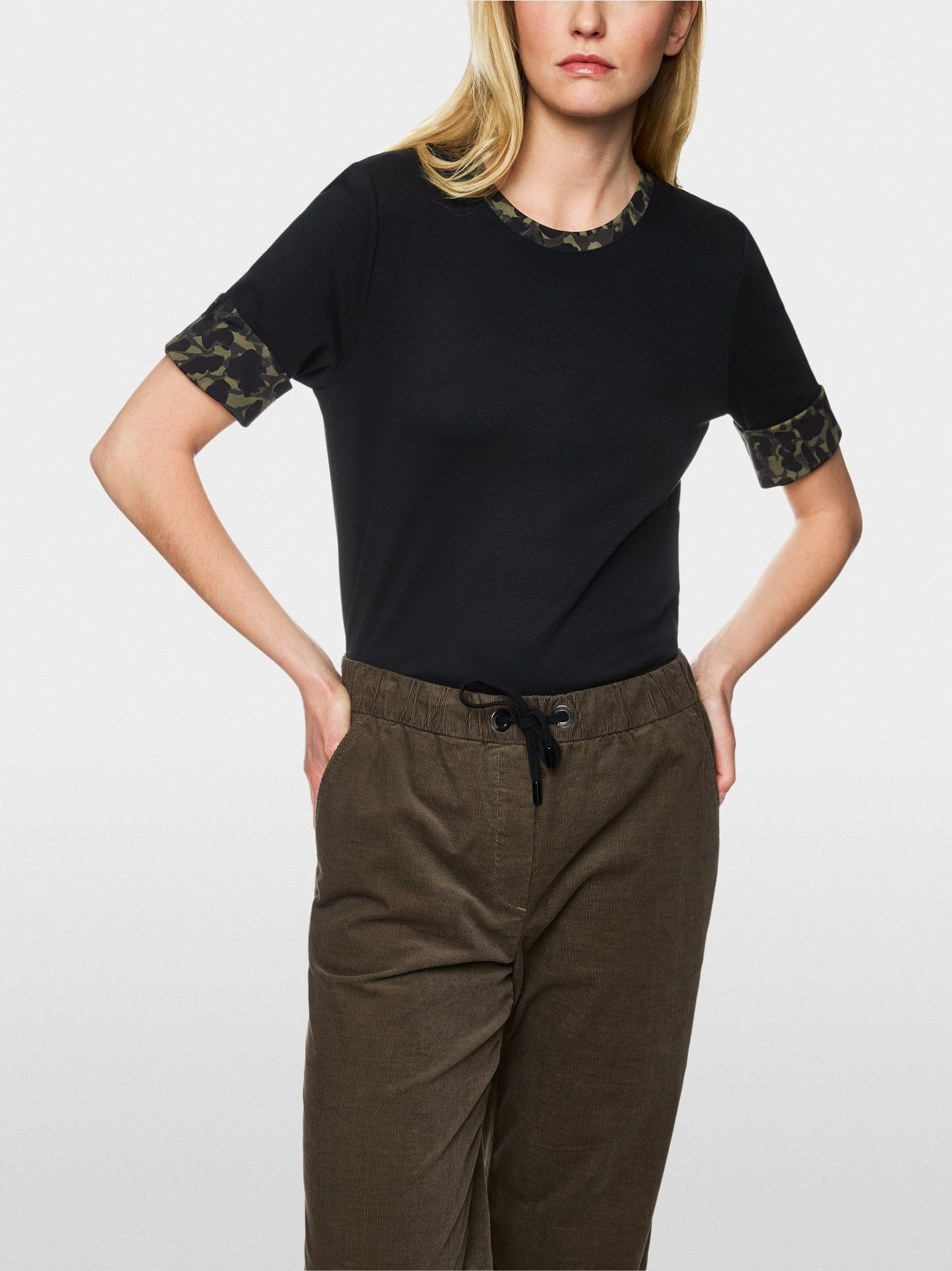 Marccain Sport Jersey Top With Print Detail
