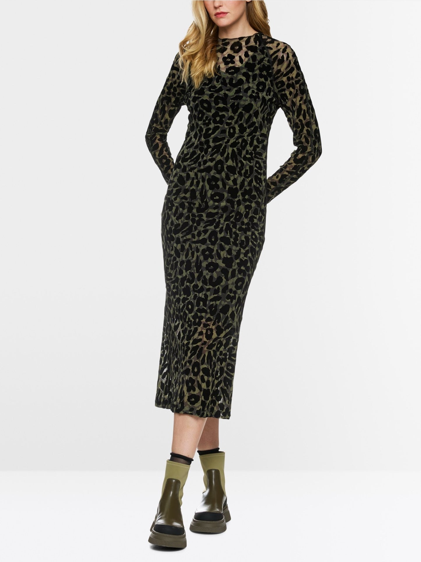 Marccain Sport Form Fitting Mesh Maxi Dress