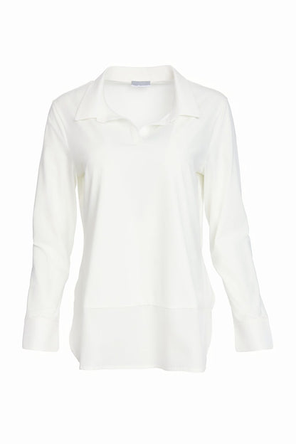 Naya Jersey Under Top With Cotton Collar Cuff and Hem Panel