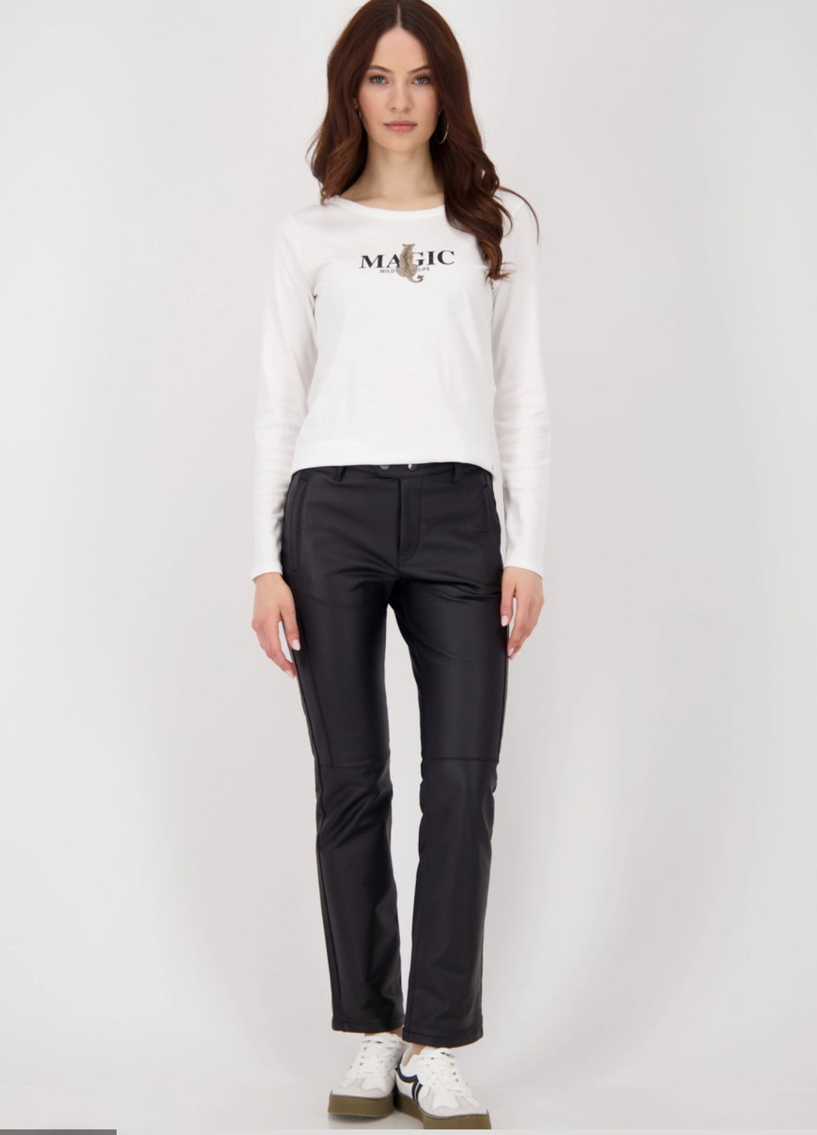 Monari Leather Look Trouser