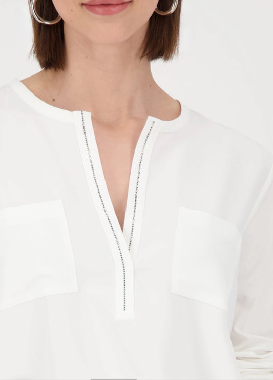 Monari V-Neck Jersey Blouse