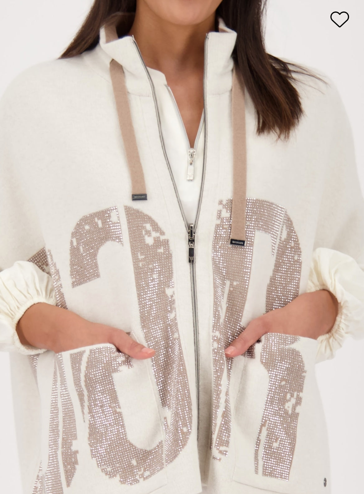 Monari Reversible Cardigan With Jacquard 809094