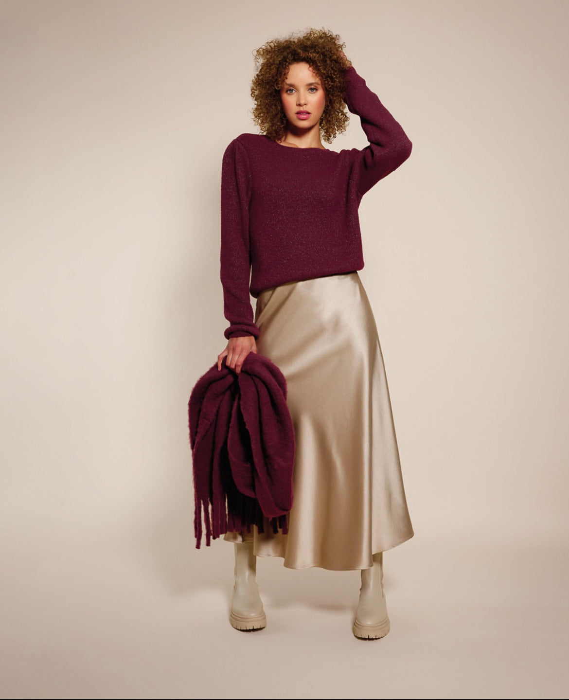Monari Satin Skirt 809026