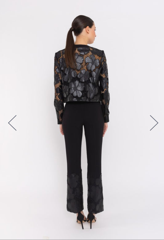 Carla Ruiz Short Jacket with Floral Detail