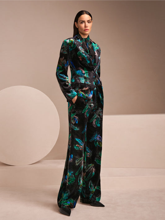 Marccain Blazer With Feather Print