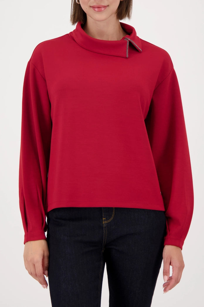 Red Sweatshirt with Rhinestone detail