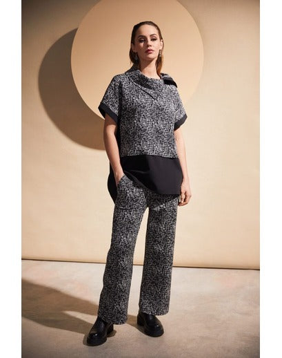 Naya Wool Mix Print Trouser Naw24188