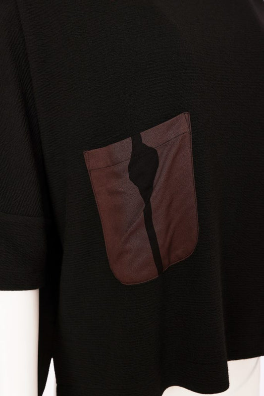 Naya Round Neck Top With Print Sections