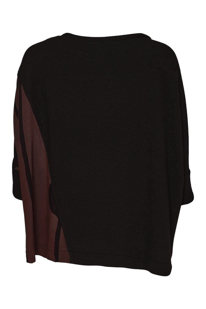 Naya Round Neck Top With Print Sections