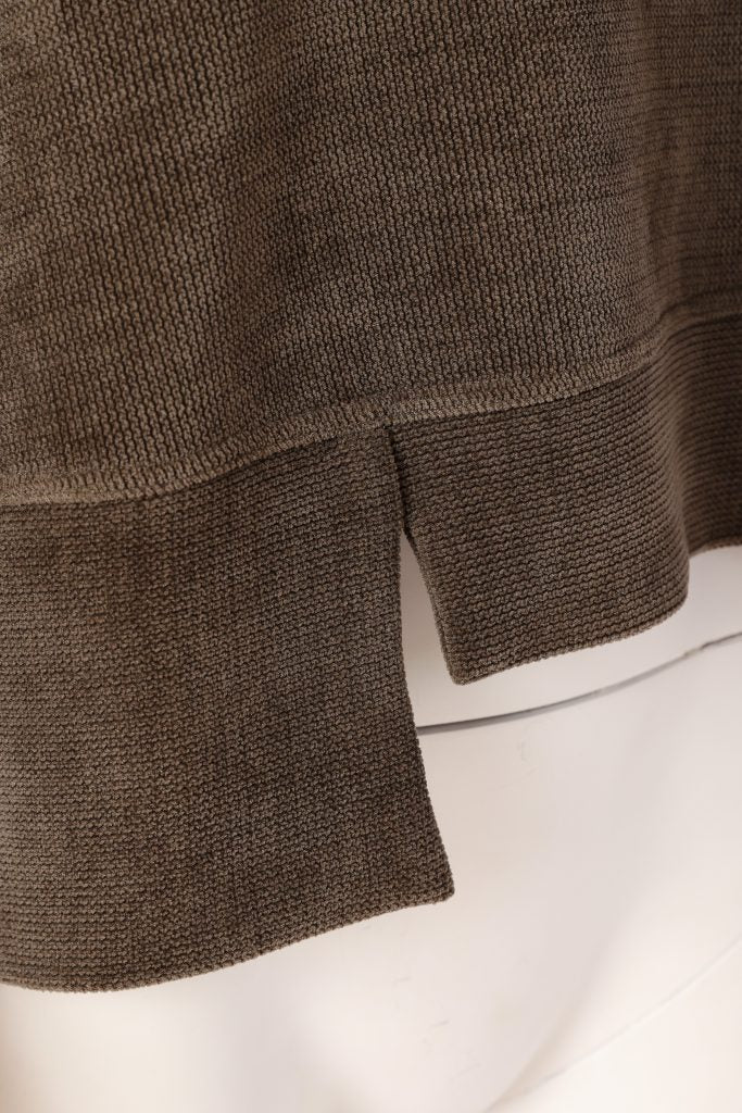 Naya Ribbed Round Neck Top - Army