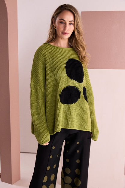 NAW26261 Round Neck Knit With Spot