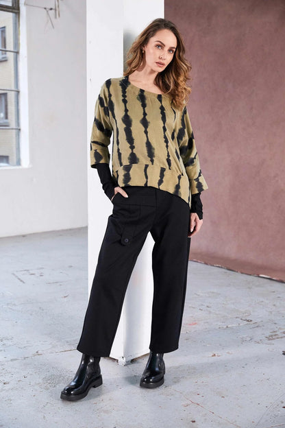 Naya Elastic Waist Trouser With Tab Detail