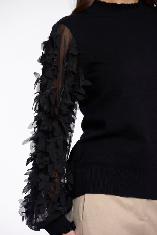 Rino And Pelle Romi Jumper with Sheer Sleeves