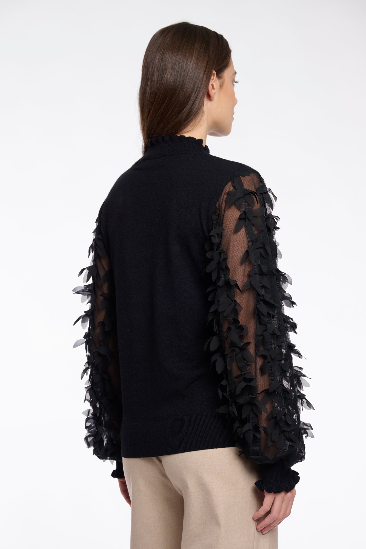 Rino And Pelle Romi Jumper with Sheer Sleeves
