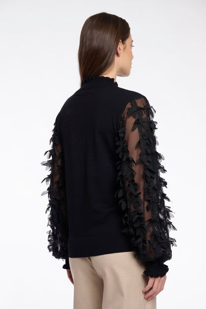 Rino And Pelle Romi Jumper with Sheer Sleeves