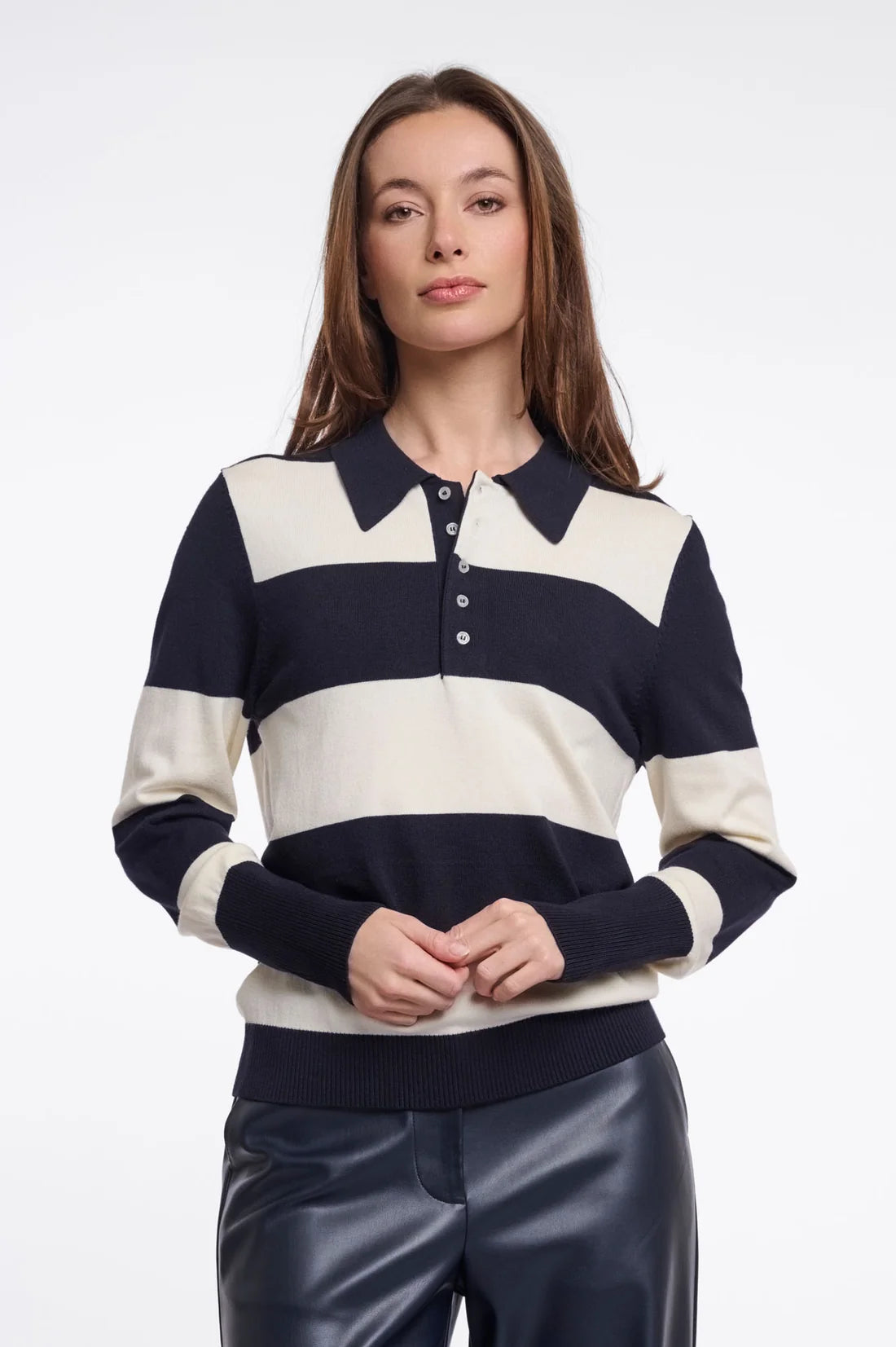 Rino And Pelle Roul Knit Top - Navy