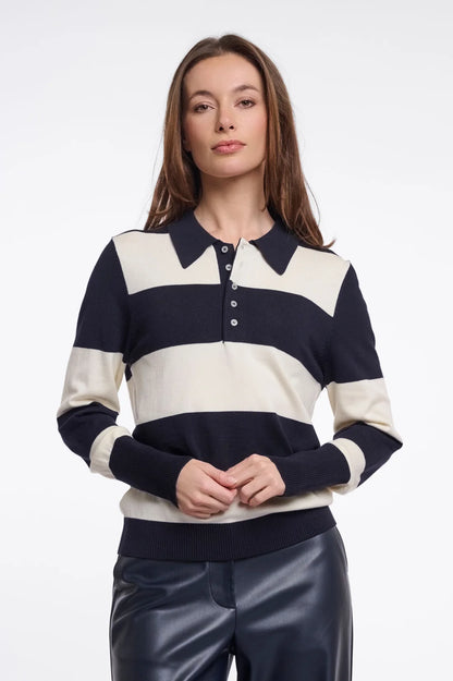 Rino And Pelle Roul Knit Top - Navy