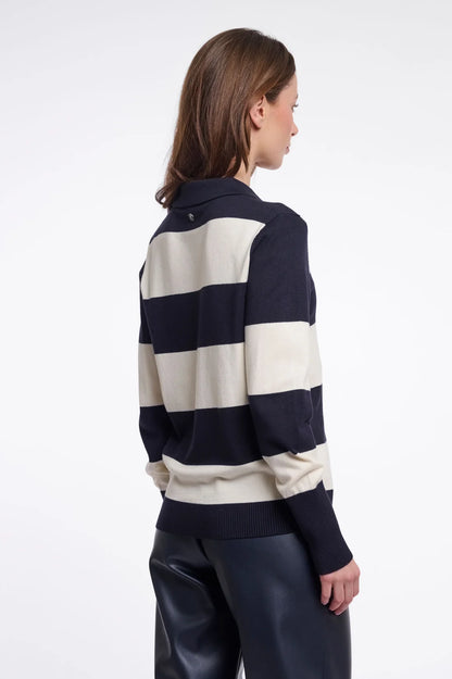 Rino And Pelle Roul Knit Top - Navy