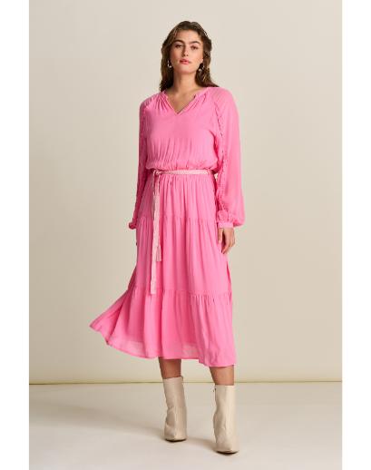 Pom Amsterdam Georgie Blooming Pink Dress Sp7756