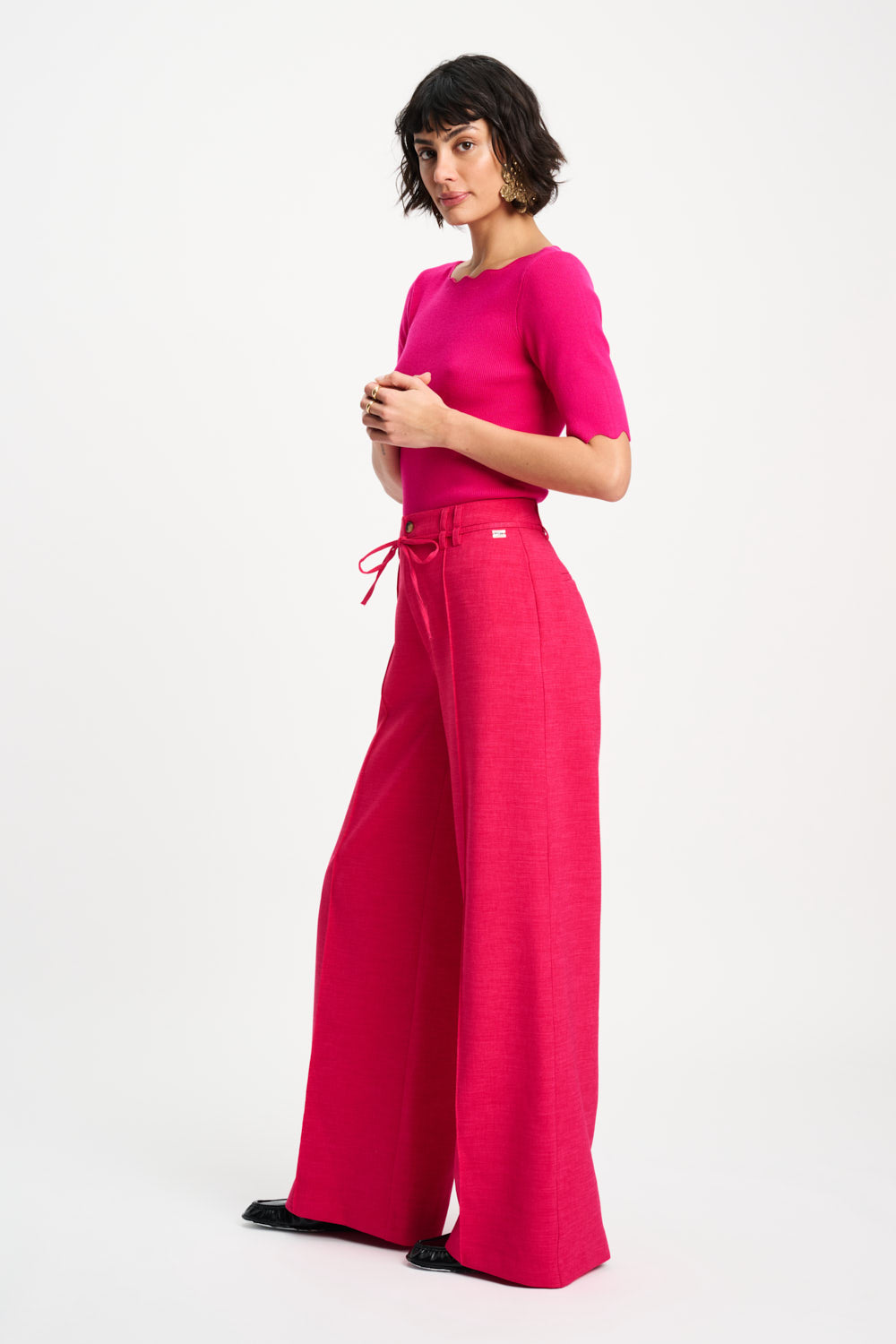 Pom Amsterdam PANTS - Jess Bright Rose