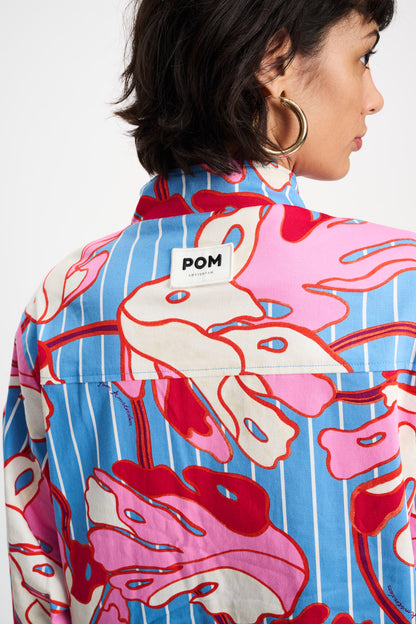 Pom Amsterdam JACKET - Urban Flora Stripe