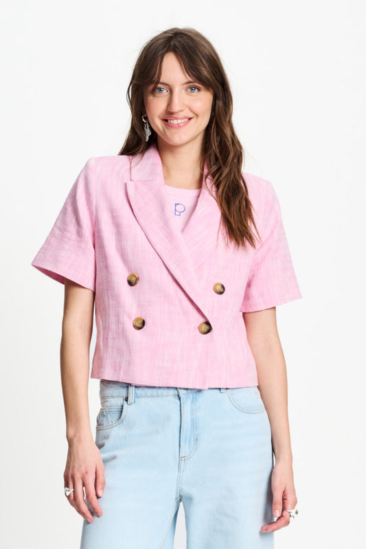 Shell Pink Short blazer