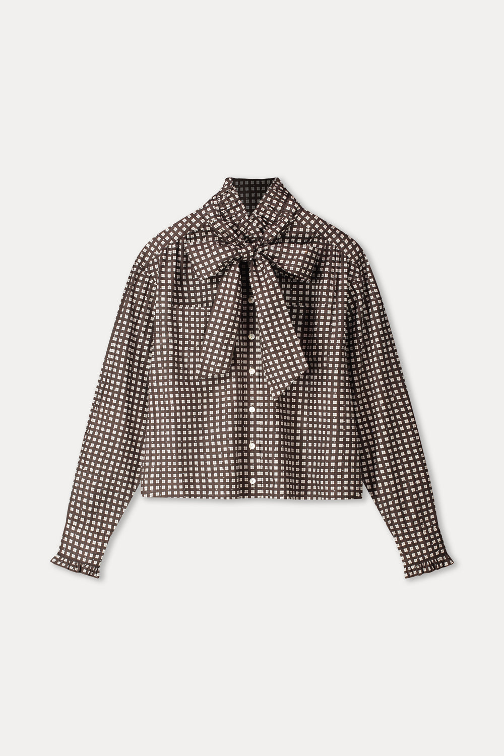 Pom Amsterdam Noa Blouse – Brown Mix