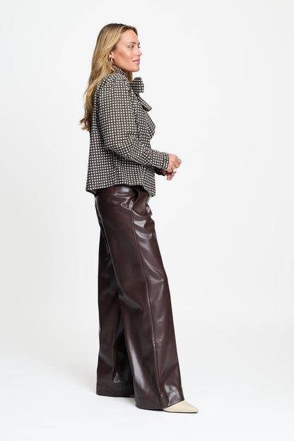 Pom Amsterdam Noa Blouse – Brown Mix