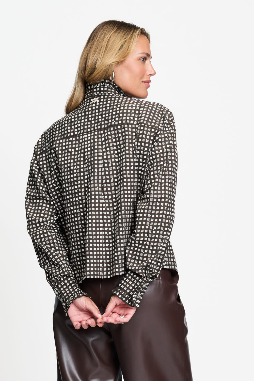 Pom Amsterdam Noa Blouse – Brown Mix