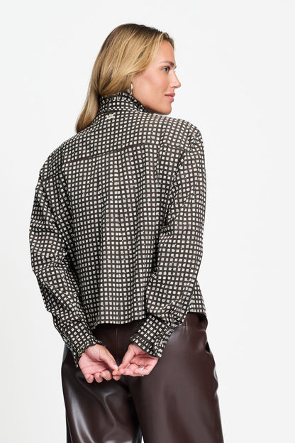 Pom Amsterdam Noa Blouse – Brown Mix