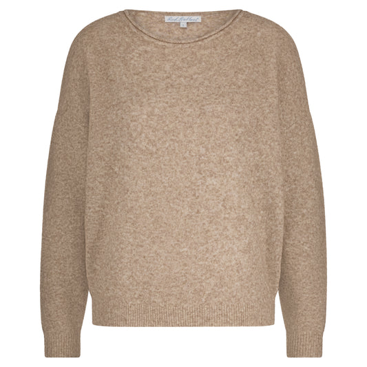 Red Button Boatneck Sweater
