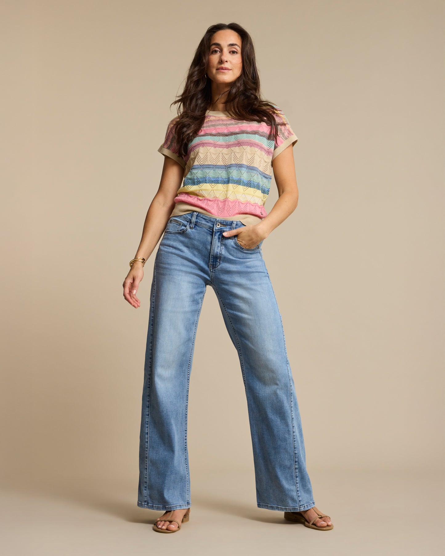 Red Button Wide Leg pants