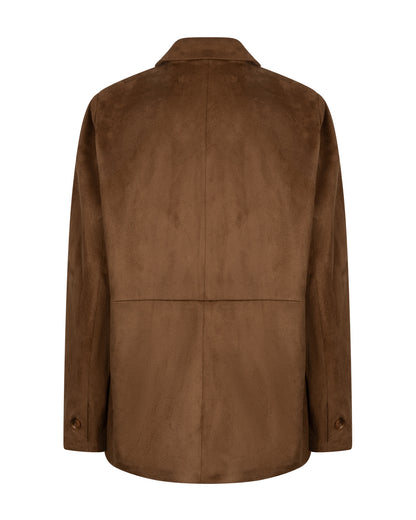Red Button Blazer Suedine Praline