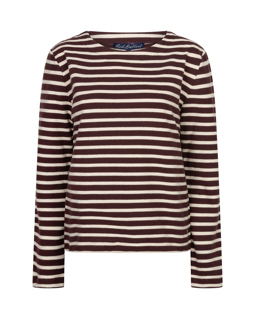 Red Button Terry burgundy top