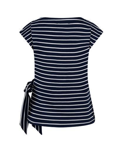 Red Button Terry Stripe With Knot